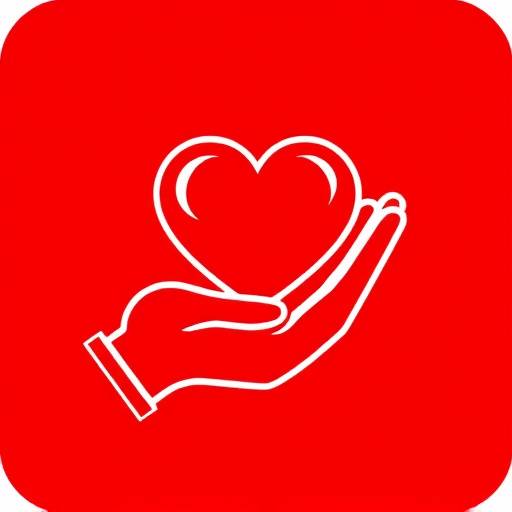Icon of a hand holding a heart